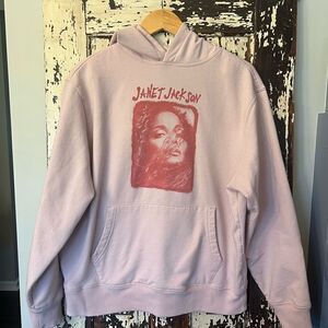 Janet Jackson light mauve unisex Hoodie. Size Medium.